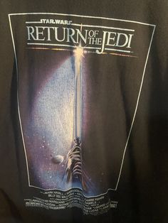 star wars return to the jedi movie poster t - shirt