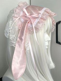 Get trendy with Handmade Pink Bunny Hat Headband -  available at Peiliee Shop. Grab yours for $21.90 today! Pink Bunny Hat, Lace Hairband, Bunny Headband, Gothic Princess, Handmade Bunny, Princess Tea Party, Hat Headband, Bunny Hat, Soft Pink Color