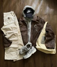 Cargo Aesthetic Outfit Men, Men Colorado Outfit, Workwear Jacket Outfit Men, Guy Fall Outfits, Graphic Tee Outfit Men, Teen Guy Fashion, Hiking Outfit Men, Rockstar Fashion, Neat Casual Outfits