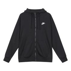 Nike Sweet Shirt Parka French Terry Full Zip Hoodie Black BV2649-010 (Men's/Casual/Zipper/Gift Recommend) Mens Black Zip Up Hoodie, Black Nike Zip Up, Hooded Sportswear Tops For Leisure, Casual Sports Sweatshirt With Zipper Closure, Black Hooded Hoodie For Leisure, Casual Hooded Tops With Zipper Closure, Casual Long Sleeve Sweatshirt With Zipper, Casual Long Sleeve Sweatshirt With Zipper Closure, Nike Casual Hooded Jacket