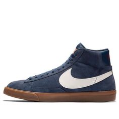 Nike Blazer Mid Mid Tops Retro Skateboarding Shoes Navy Blue 371761-406 (SNKR) Skateboarding Shoes, Nike Blazers Mid, Nike Blazer Mid, Blazer Mid, Nike Blazer, Stylish Sneakers, Skateboarding, Perfect Pair, Skateboard