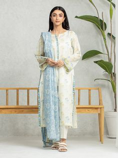 Brand: edenrobe Product: EWU24A1-28394-3PCollection: Allure Lawn Unstitched - Spring Summer CollectionFabric: Lawn DESIGN DETAILS: 3M Printed Lawn Shirt 2.5M Printed Lawn Dupatta 1.8M Dyed Trouser DISCLAIMER:* Lining, Laces, and Tassels are not included in unstitched variants.* Embellishment items in stitched outfits are subject to market availability.* The actual colors of the outfit may vary from the colors being displayed on your device. CARE INSTRUCTIONS: Extra Fabric Has Been Used For Shoot Original Color May Vary Slightly From The Picture Dry Clean Recommended Iron The Clothes At Moderate Temperature Do Not Use Bleach, Or Stain Removing Chemicals Damp Fabric Should Not Be Exposed To Sunlight edenrobe Allure Lawn Spring Summer Collection Authenticity Guaranteed – 100% Original Brand 3 Elegant Semi-stitched Lawn Suit With Printed Motifs, White Silk Lawn Suit For Spring, Elegant Unstitched Suit For Formal Spring Occasions, Elegant Spring Unstitched Formal Suit, Elegant Spring Formal Unstitched Suit, Elegant Silk Lawn Suit With Printed Motifs, Elegant Designer Unstitched Suit For Spring, Elegant Silk Unstitched Suit For Spring, Elegant Palazzo Set With Printed Motifs