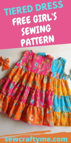 Looking for a fun and easy DIY project to make a gorgeous summer dress for your little girl? Look no further than this free sewing pattern for a beautiful tiered dress that's perfect for sunny days. Whether you're a beginner or an experienced seamstress, this pattern offer step-by-step instructions and helpful tips for creating a dress that your little one will love. Toddler Dress Pattern Free, Toddler Dress Patterns, Diy Sy, Baby Clothes Patterns Sewing, Kids Clothes Patterns