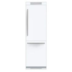 a white refrigerator freezer sitting on top of a counter