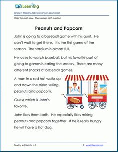 an image of a book page with the words peanuts and popcorn