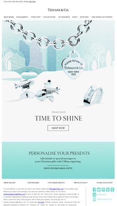 the website design for tiffany co