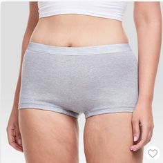 New With Tags, I Only Opened To Take The Pic. Never Been Washed Or Used #200 Gray Seamless Cotton Bottoms, Gray Stretch Boxer Briefs For Loungewear, Gray Seamless Short Bottoms, Hipster Women, High Waisted Briefs, 5 S, Cool Fabric, Boy Shorts, Blue Gray