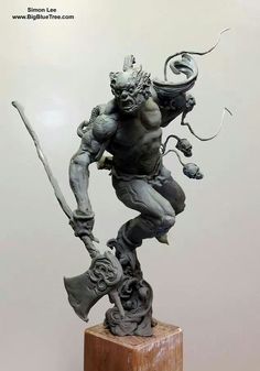 SIMON LEE Monster Clay, Simon Lee, Fantasy Sculpture, Easy Clay Sculptures, Ancient Greek Sculpture, Graphic Design Ideas, Digital Sculpture, Paint Design