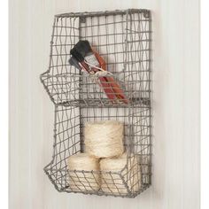 Small Vertical Wire Basket Wall Storage,storage bin,Adley & Company Inc. Wire Wall Basket, Wall Basket Storage, Cubby Bins, Wire Bins, Rustic Vintage Decor, Shelf Kitchen, Wall Basket, Wall Rack, Primitive Farmhouse