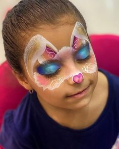 Bunny Face Paint, Easter Face Paint, Holiday Painting, Face Painting Designs, Bunny Face, Easter Design, Facepaint, Painting For Kids