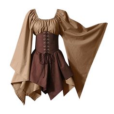 -Medieval Vintage Dress -Fashion And Cosplay Costume -Long Sleeve Dress -Firs Size Small & Medium Long Sleeve Corset Dress, Fashion Mini Dress, Irish Dress, Long Sleeve Corset, Medieval Cosplay, Combination Dresses, Corset Skirt, Princess Cosplay, Belt Fashion