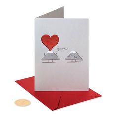 a card with two birds and a heart on it