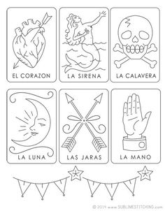 four different symbols in spanish for the day of the dead