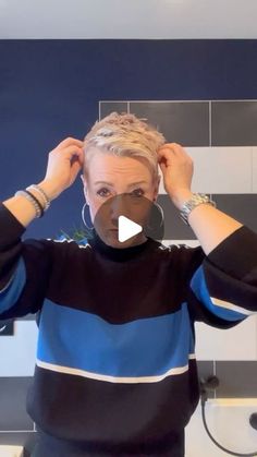 3,016 likes, 75 comments - b.eautiful_k.ind on June 3, 2024: "Easy styling! My tip: work the Product through… every direction and finish with your style! #hairvideos #hairstyling #croppedhair #veryshorthair #pixies #pixiehaircut #pixiehair #mullethaircut #shorthairdontcare #shorthairstyle #shorthaircut #shorthairlove #shorthair_love #mullet #nothingbutpixies #cheveuxcourts #cabello #cabellocorto #cabelocurto #capellicorti #krotkiewlosy #haarschnitt #kurzehaare #kurzhaarschnitt #fadecut #hotd # Undercut For Short Hair For Women, Pixie Hair Outfit Ideas, How To Style A Super Short Pixie, Pixies For Thinning Hair, Kari Lake Haircut, Pixie Haircut Mullet, Short Choppy Pixie Haircut, Curling Pixie Hair With Flat Iron, Easy Pixie Hairstyles