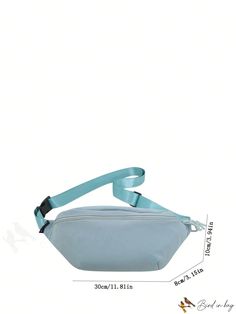 BirdinBag - Versatile Blue Minimalist Fanny Pack with Adjustable Strap - Ideal for Everyday Wear Blue Belt Bag For Daily Use, Blue Belt Bag With Adjustable Strap For Daily Use, Casual Blue Belt Bag For Everyday Use, Blue Everyday Shoulder Belt Bag, Blue Belt Bag With Adjustable Strap For School, Everyday Blue Shoulder Belt Bag, Trendy Blue Belt Bag With Pockets, Trendy Blue Belt Bag For School, Casual Blue Rectangular Belt Bag