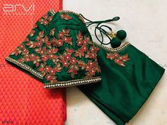 Attractive Things, Blouses Designs, Pattu Saree Blouse Designs, Saree Floral, Wedding Saree Blouse Designs, Lehnga Dress