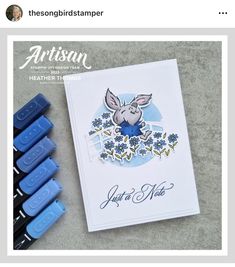 an image of a card with some stamps on it and the words artisan next to it