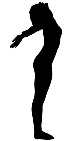 the silhouette of a man with his arms outstretched