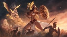 Athena Tattoo, Greek Pantheon, Rpg Characters, Splash Art, Goddess Artwork, Knight Art, Greek Art, Art Contest