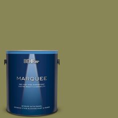 the behr marquee paint is light brown and has a green tint