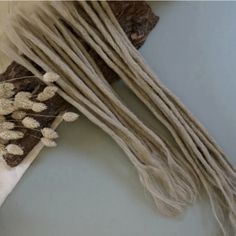 Dreadlock Extensions-Caucasian Human Hair Blonde-These Are Natural Blonde They Have A Base Attachment Of Approx. 5 Cm, A Dreaded Part & An Open Tip Of Approx. 5-10 Cm. I Have 4 Packs Of Natural Blonde 50 Cm Dreadlocks & 2 Packs Of Honey Blonde 40 Cm Dreadlocks. 7mm-Medium Width 50 Cm-19.65 In. See Video, Shows Color I Have Permanent Dreadlocks & Wear Extensions. These Are By Far The Best Dreadlock Extensions. They Are Strong & Soft! Made From High-Quality, Real European Hair. European Hair Has A Black And White Wig, Sew In Hair Extensions, Natural Blonde, European Hair, Dreadlock Extensions, Medium Blonde, Honey Hair, Short Hair Wigs, Natural Blondes