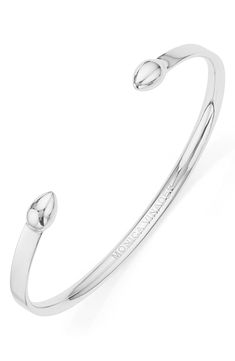 Monica Vinader Fiji Bud Cuff | Nordstrom Elegant White Gold Cuff Bangle, Modern White Gold Cuff Bracelet With Shiny Finish, Elegant Open Cuff Bangle With Polished Finish, Elegant Sterling Silver Open Cuff Jewelry, Modern White Gold Cuff Bracelet, Elegant Sterling Silver Cuff Bangle, Modern Bangle For Anniversary, Modern Polished Cuff Bracelet For Anniversary, Hairstyling Products