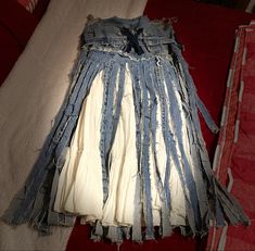 Denim skirt country fringe boot skirt with white gauze under skirt…backside…diy Tool Skirt, Distressed Outfit, Decor Small Bathroom, Modern Small Bathroom, Flared Denim Skirt, Ropa Upcycling, Skirt Inspiration, Looks Jeans