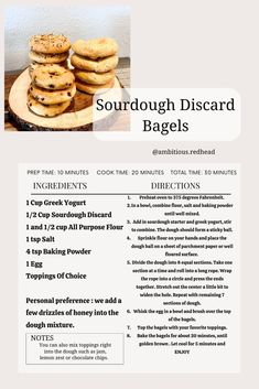 the recipe for sourdough discard bagels