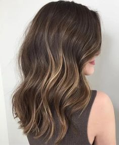 Partial Balayage Brunettes, Long Wavy Haircuts, Partial Balayage, Baylage Hair, Balayage Hairstyles, Dyed Hair Pastel, Subtle Balayage, Wavy Haircuts