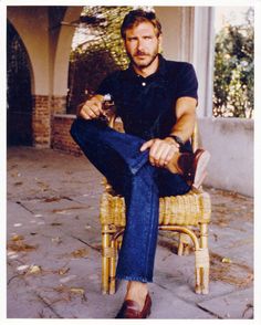 Indiana Jones Films, Harrison Ford, Most Handsome Men, Blue Polo, Guy Pictures, Mode Inspo, Brad Pitt