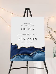 This Wedding template is super simple to edit and customize with your own details! Just add your own image and text :) Navy Gold Wedding Invitations, Wedding Navy Blue, Navy Gold Wedding, Navy Blue And Gold Wedding, Blue Beach Wedding, Blue Gold Wedding, Wedding Navy, White Winter Wedding