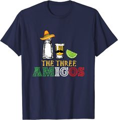 The 3 Three Amigos T-shirt - Salt, Tequila & Lime Three Amigos, The Grinch Christmas, Short Sleeve Tops Casual, Merchandise Ideas, Tequila Shirt, 5 De Mayo, Chinese Products, Boat Trip, Birthday Trip