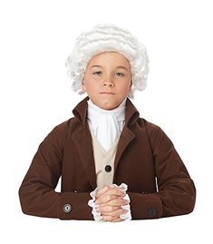 Complete your child's historic costume this Halloween with this Colonial Man wig! White curly wig is made of synthetic fibers. Sized for children. Complete your look with the Colonial Man child costume (sold separately). Cinderella Wig, Belle Wig, Man Wig, California Costumes, Bodysuit Costume, Men's Wigs, Quality Wigs, Man Child, Boy Costumes