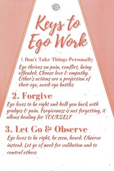 the key to egg work poster is shown in pink and white with gold trimmings