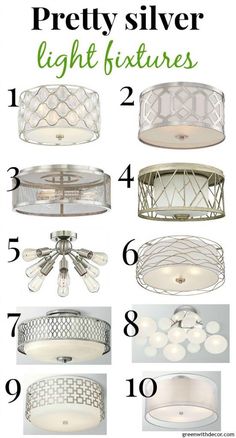 the different types of ceiling lights