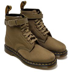 Dr. Martens x Futura Laboratories Men 1460 Futura Extra Tough 50/50 Boots olive dms olive Khaki Military Boots With Round Toe, Military Style Khaki Boots With Round Toe, Military Style Khaki Combat Boots With Round Toe, Classic Green Winter Boots, Amazing Life Hacks, Dr. Martens, 50 50, Life Hacks, Accessories Hats