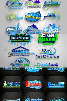 I will design pressure washing cleaning service power washing logo Pressure Washing Logo Design, Pressure Washing Business Logo, Pressure Washer Logo, Car Wash Design Logo, Power Washing Logo, Power Washing Business, Pressure Washing Logo, Logo Rebranding, Car Wash Logo