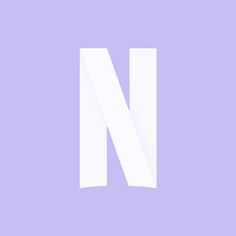 the letter n is made up of white paper on a light purple background with an angled corner