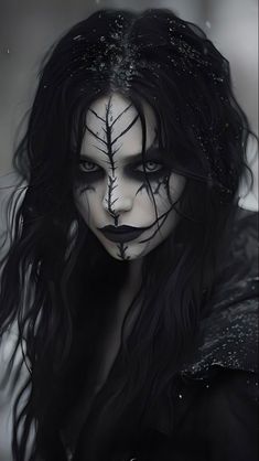 Goth Portrait Photography, Dark Fantasy Makeup, Amelia Hutchins, Female Horror Characters, Viking Makeup, Oval Portrait, Witch Makeup, Dark Witch