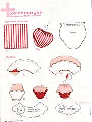 the paper doll is showing how to make cupcakes