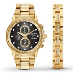 Mens Watches Citizen, Light Watch, Mens Watch Box, Mens Designer Watches, Gold Bracelet Set, Jared The Galleria Of Jewelry, Citizen Watch, Crystal Watches, Elapsed Time