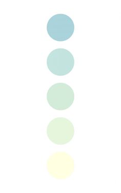 three circles are arranged in the shape of a vertical line on a white background with blue, green and yellow colors