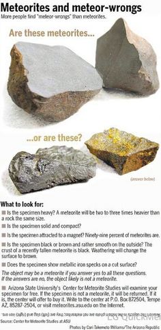 three different types of rocks are shown in this brochure, and the text below reads