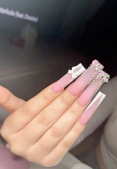 Gem Nail Designs, Punk Nails, Hard Nails, Colored Acrylic Nails, Long Acrylic Nails Coffin