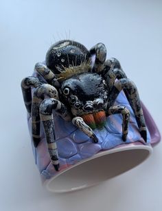 IMPORTANT  AVAILABLE FOR PRE-ORDER ONLY. THESE ITEMS WILL BE READY FOR SHIPMENT AT THE MIDDLE OF AUGUST 2024. I am on a brief vacation, but I remain available to discuss all the design and order details.   CUSTOM ORDER  You can send me a photo of your spider and I will create a decor that is as similar as possible to your pet. Jumping Spider mug. Looking for an original and unique gift? Interestingly Decorated Handmade Personalized mug will be an unusual present.  Components:  ✓ The decor is made of professional polymer clay and baked at the appropriate temperature for hardness.  ✓ It is safe for use and hand washable.  ✓ Using materials are environmentally friendly and do not harm your health. Care Instructions:  *  Do not remove the clay figures from the mug. It is not removable.  *  ONL Pet Jumping Spider, Spider Art, Jumping Spider, Animal Mugs, Polymer Clay Animals, Clay Animals, Clay Figures, Paint And Sip, Personalized Mug