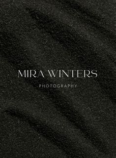 a black book cover with the words,'mra winters photography'in white