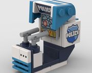 a lego police car is shown in this image