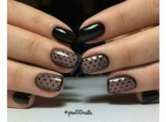 Black French Manicure, Manicure Shellac, Polka Dot Nail Designs, Dot Nail Designs, Polka Dot Nails, French Nail Designs, Dots Nails, Best Nail Art Designs, Black French