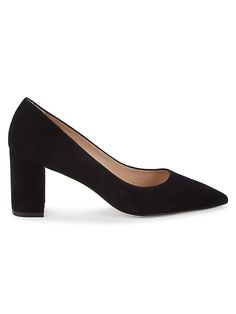 Laney Block-Heel Suede Pumps Stuart Weitzman Heels, Suede Pumps, Stuart Weitzman, Heeled Mules, Mule Shoe, Block Heels