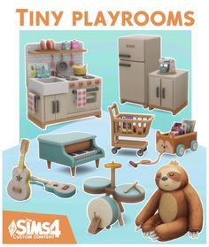 the tiny playrooms are designed to look like toys